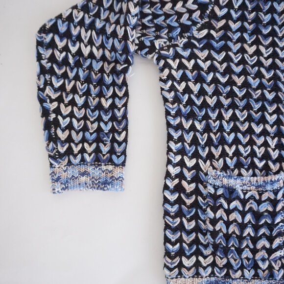 Vintage C&K Designs Blue Chunky Knit Button Cardigan Preppy Grandmacore XL - Picture 7 of 12